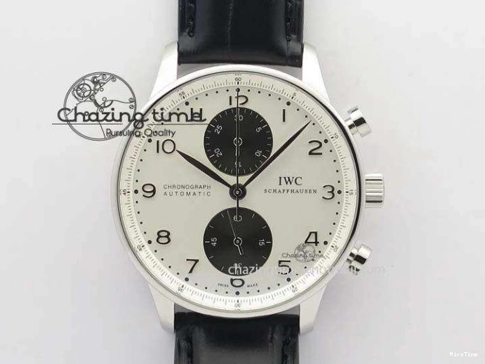 MIROTIME 0423 Portuguese Real PR IW500127 RG ZF 1:1 Best Edition Grey Red Dial On Brown Leather Strap A52010 V AllSeason 7331